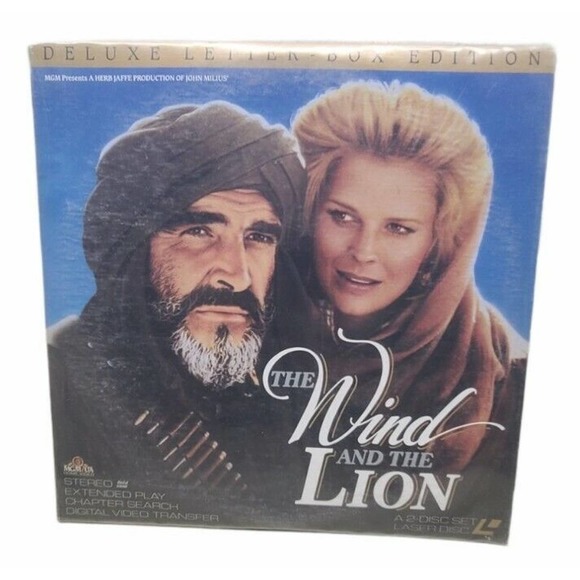 The Wind And The Lion Laserdisc Movie - Deluxe Letter Box Edition Sean Connery - Picture 1 of 3